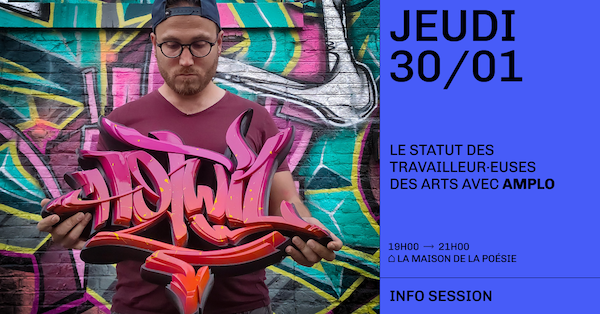 Info Session - Le statut des travailleur·euses des arts avec AMPLO