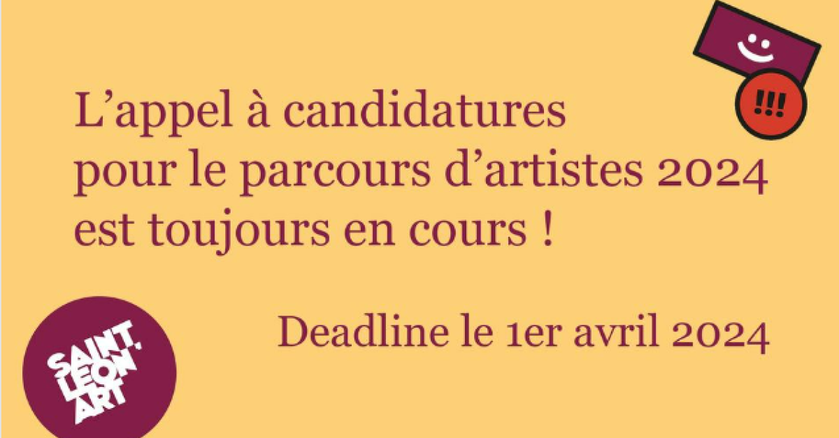 Saint Léon'Art 2024 - Appel à candidature